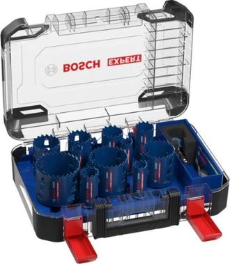 Bosch Set Sierra De Corona Expert Multi Material Power Change Plus, 20, 22, 25, 32, 35, 40, 44, 51, 60, 68, 76 X 60 Mm, 14 Unidades. Para Taladros/atornilla