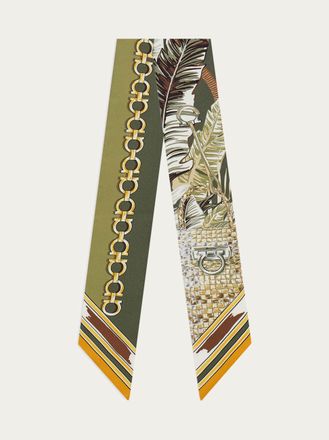 Ferragamo Women Feline print mini bandeau Green