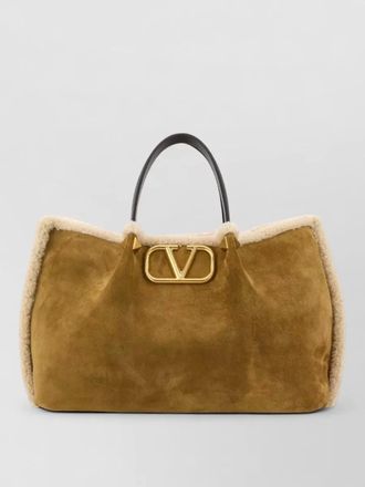 Valentino Garavani vlogo signature suede shoulder bag