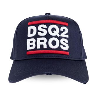 Dsquared2 Baseball Cap - Heren - Petten - Blauw - ONE Size - Katoen - Accessoires
