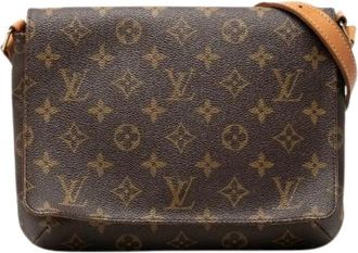 Louis Vuitton Pre-owned Musette Tango Monogram Schoudertas - Dames - Vintage Schoudertas - Bruin - ONE Size - Leer - Vintage