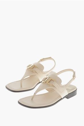 Ferragamo Leather Thong Sandals LULA With Buckle size 36