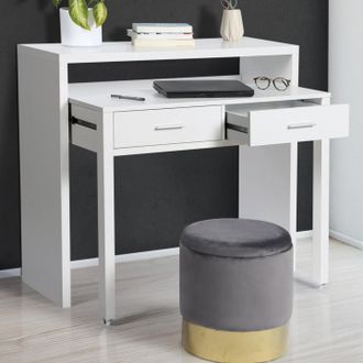 IDMarket Idmarket - Max Escritorio Extensible Madera Blanca
