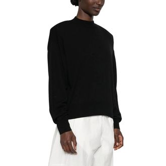 Frankie Shop Truien & Vesten, Dames, Zwart, M, Round-neck Truien