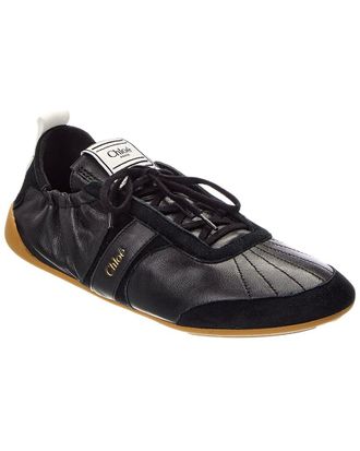 Chlo&eacute; Kick Leather & Suede Sneaker