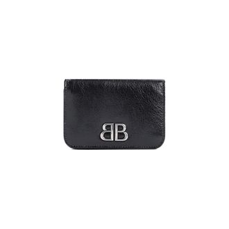 Balenciaga Wallets & Cardholders, female, Black, Size: ONE SIZE Monaco Bi-Fold Credit Card Case