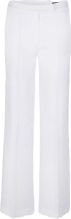 Windsor Witte Linnen Marlene Broek - Dames - Wijde Broeken - Wit - XL - Linnen - Broeken