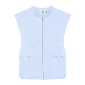 Ichi Ichi - Vest - Dames - Jassen - Blauw - Maat: XL