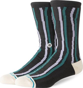 Stance Kelp Crew Socks in Charcoal at Nordstrom, Size Large