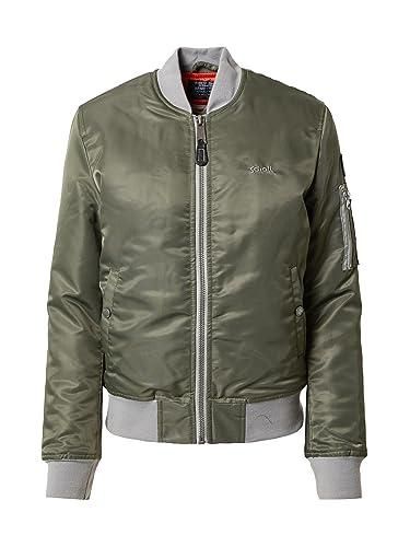 Schott NYC Femme Airforcewrs BLOUSON BOMBER, SAGE KAKI