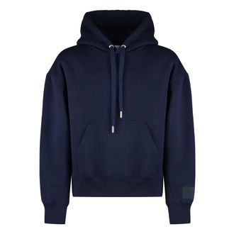 Ami Heren, Sweatshirts & Hoodies, Blauw, Maat: 2XS Katoen