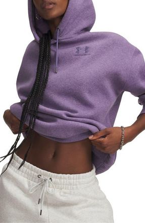 Under Armour Icon Fleece Hoodie in Purple Luxe Light Heather at Nordstrom, Size X-Large