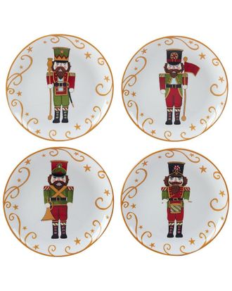 Certified International Holiday Magic Nutcracker Set Of 4 Dessert Plates