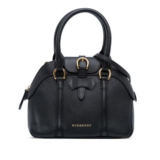 Burberry Pre-owned Womens Alchester Top Handle Satchel - Black Leather - One Size