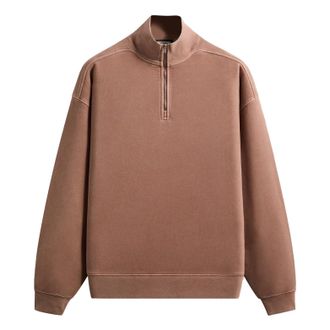 Kith 101 Sueded Fleece Nelson Quarter Zip Dusty Mauve KHM034673-603