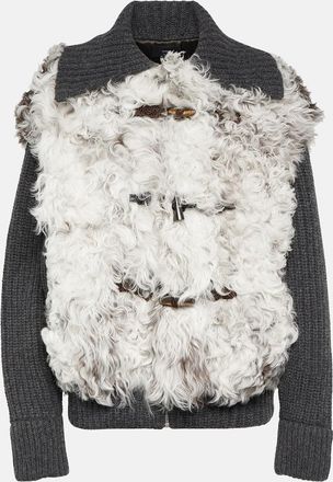 Alanui The Big Chill shearling and wool jacket