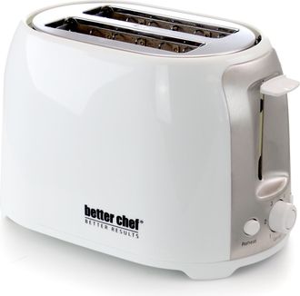 Better Chef Cool Touch Wide-Slot Toaster in White
