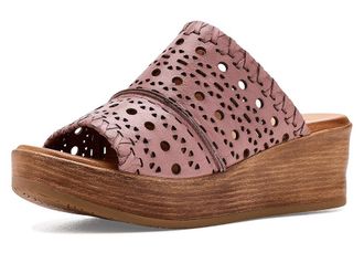 Miz Mooz Wesley Wedge Sandals Womens Wedge Shoes Blush : EU 42 (US Womens 10.5-11) B - Medium, Leather