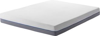 Beliani Materasso In Memory Foam Bianco Con Tessuto Grigio Duro 160 X 200 Cm Glee