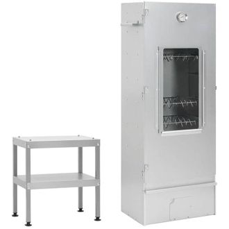 vidaXL Vidaxl - Forno Affumicatore bbq con Tavolino in Acciaio Zincato