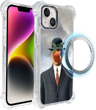 OEM Funda Ibizu Dropguard Ultra Para Iphone 14 Plus Con Magsafe, Ren&eacute; Magritte, Hijo Del Hombre