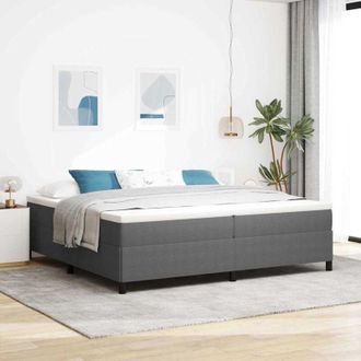 vidaXL Bed Frame Light grey 200 x 200 cm Corduroy fabric Vidaxl