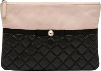 Chanel Pre-owned Clutches, female, Black, Size: ONE SIZE Pre-owned Leather Clutch