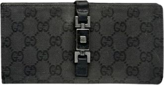Gucci Pre-owned Wallets, female, Black, Size: ONE SIZE Pre-owned Leather Wallet