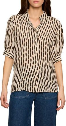 Sanctuary Eden Print Top in Inkblot White at Nordstrom, Size X-Large