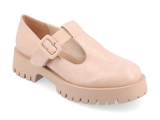 Journee Collection Suvi Womens Flat Shoes Blush : 7.5 M, Leather