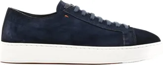 Santoni Velatura Hand-Painted Suede Moccasins