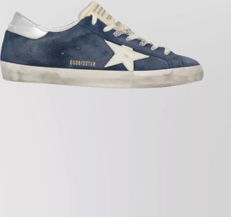 Golden Goose suede leather sneakers featuring iconic star