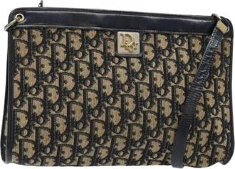 Dior Pre-owned Shoulder Bags, female, Multicolor, Size: ONE SIZE Pre-owned Trotter Canvas Shoulder Bag
