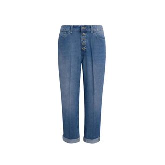 Dondup Koons Cropped Jeans - Dames - Cropped Jeans - Blauw - W27 - Jeans
