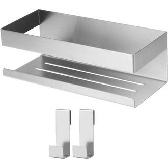 OEM Doucheplank - Montaje En Pared Con Adhesivo Fuerte - Estructura Abierta Con Orificios De Drenaje - Acero Inoxidable 304 - Impermeable Y Anticorrosi&oacute;n 