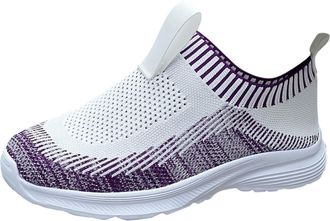 Generic Women Arch Support Walking Trainers Womens Wide Fit Slip on Shoes Casual Shoes Elderly Summer Mesh Hollow Elderly Walking Dance Soft Bottom Mother Pla