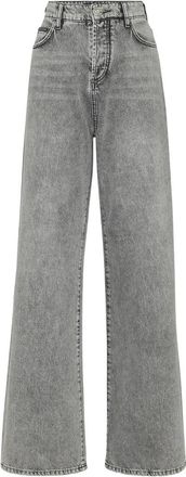 Philipp Plein Denim Skater Fit Broek - Dames - Loose Fit Jeans - Grijs - W28 - Denim - Jeans