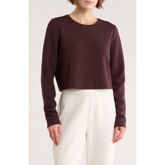 Spanx Long Sleeve Knit T-Shirt in Truffle Brown at Nordstrom Rack, Size X-Small