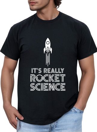 Generic Its Really Rocket Science Mens t Shirt/Graphic t Shirt/Science t Shirts for Men UK/Mens t-Shirts/Ideal Graphic tee/Tshirts Men UK for Mens Fashion. (U