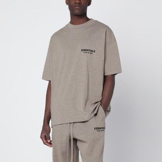Fear of God Grey m&eacute;lange T-shirt with logo print