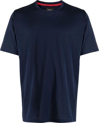 Kiton logo-embroidered short-sleeve T-shirt - men - Cotton - L - Blue