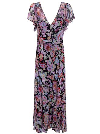 Rixo Bexley Dress Cara Floral Black