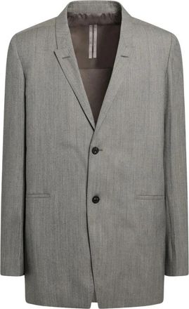 Rick Owens Concordian Jacket - Heren - Blazers - Grijs - L - Katoen - Jassen
