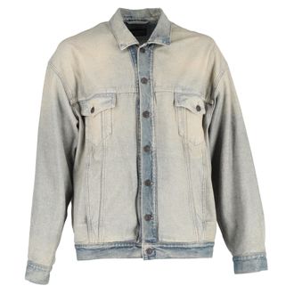 Balenciaga Balenciaga Gewassen Denim Jacket in Blauwe Katoen