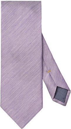 Eton Mid Purple Solid Linen & Silk Tie in Medium Purple at Nordstrom