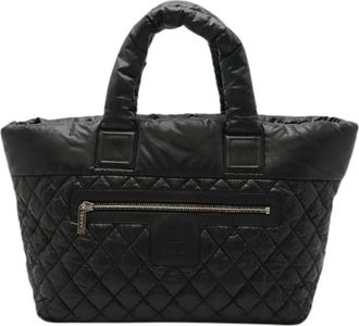 Chanel Pre-owned Coco Cocoon Medium Tote Bag Nylon - Dames - Vintage Shopper - Zwart - ONE Size - Nylon - Vintage
