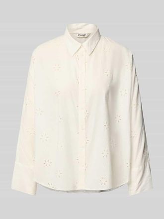 Only Boxy Fit Hemdbluse aus reiner Baumwolle Modell NEW LINA GRACE in Weiss, Gr&ouml;&szlig;e XS