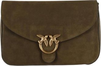 Pinko Love Satchel Classic - Dames - Schoudertassen - Groen - ONE Size - Leer - Tassen