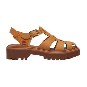 Timberland Flat Sandals, female, Brown, Size: 7 1/2 US Stone Street Fisherman Platform Sandal