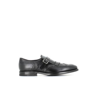 Henderson Zwarte leren schoenen met franjes - Heren - Nette schoenen - Zwart - 43 EU - Leer - Schoenen